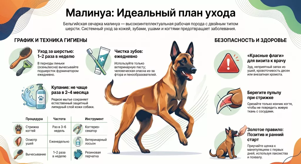 Уход Бельгийская овчарка (Малинуа)